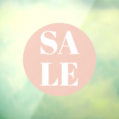 Modernes Schaufenster Verkauf Pastellrosa Fensteraufkleber (Blatt 3)