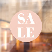 Modernes Schaufenster Verkauf Pastellrosa Fensteraufkleber (Blatt 2)