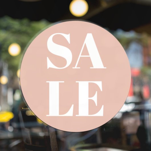 Modernes Schaufenster Verkauf Pastellrosa Fensteraufkleber