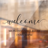 Modernes Schaufenster Willkommen Fensteraufkleber (Blatt 2)