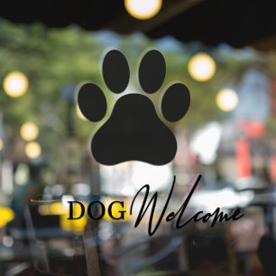 Modernes Schaufensterfenster Dog Friendly Fensterk Fensteraufkleber