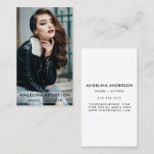 Modernes Schauspieler-Modell-Foto Visitenkarte (Vorne/Hinten)