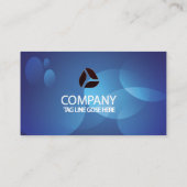 Modernes, schick Blau und Weiß Visitenkarte (Rückseite)