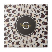 Modernes, schick-braunes Muster Fliese (Vorderseite)