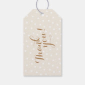 Modernes, schick-braunes Muster Geschenkanhänger (Rückseite)