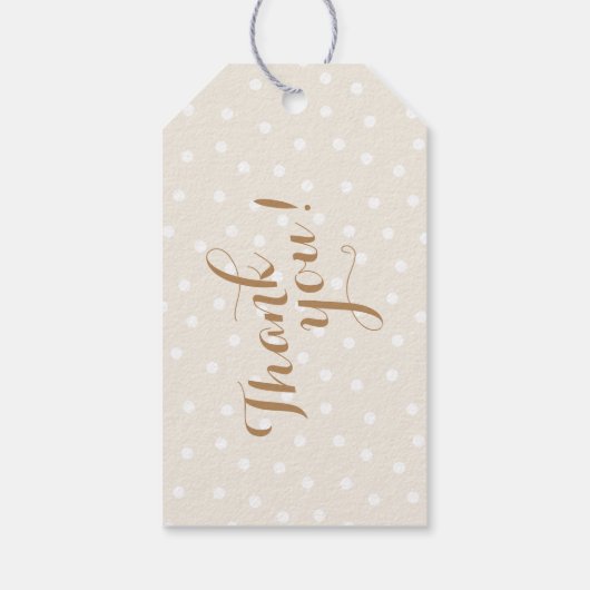 Modernes, schick-braunes Muster Geschenkanhänger (Rückseite)