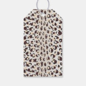 Modernes, schick-braunes Muster Geschenkanhänger (Rückseite)