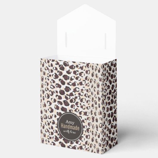 Modernes, schick-braunes Muster Geschenkschachtel (Geöffnet)