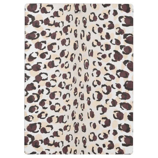 Modernes, schick-braunes Muster Klemmbrett (Rückseite)