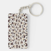 Modernes, schick-braunes Muster Schlüsselanhänger (Rückseite)