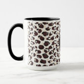 Modernes, schick-braunes Muster Tasse (Links)