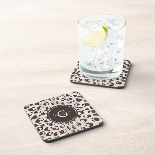 Modernes, schick-braunes Muster Untersetzer (Rechte Seite)