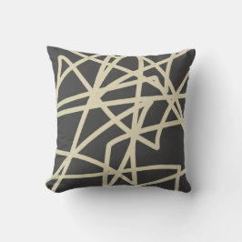 modernes, schick gekämmtes abstraktes Muster Kissen