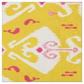 Modernes, schick-gelbes, rosa Farbmuster Stoff (Nahaufnahme)