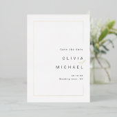 Modernes, schick gestaltetes minimalistisches Foto Folieneinladung (Stehend vorne)