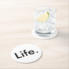 modernes schick LIFE. | Runder Pappuntersetzer