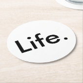 modernes schick LIFE. | Runder Pappuntersetzer (Angewinkelt)