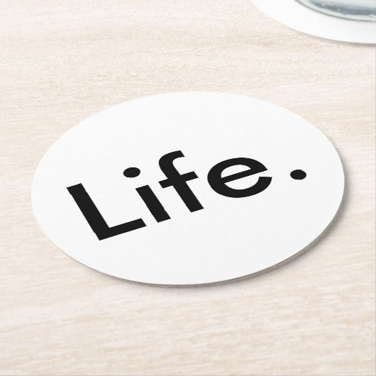 modernes schick LIFE. | Runder Pappuntersetzer (Angewinkelt)