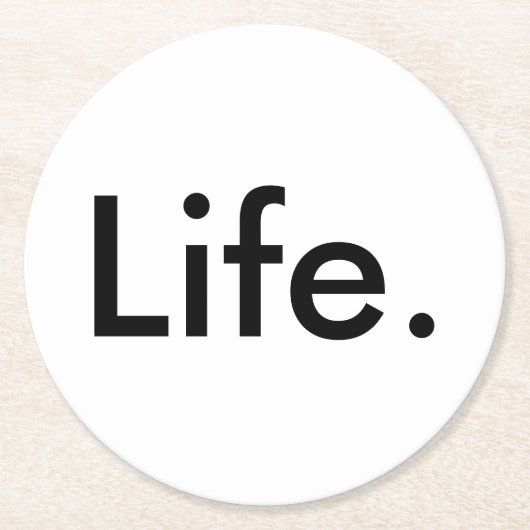 modernes schick LIFE. | Runder Pappuntersetzer (Vorderseite)