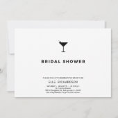 Modernes, schick-minimalistisches Cocktail-Brautpa Einladung (Vorderseite)