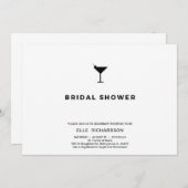 Modernes, schick-minimalistisches Cocktail-Brautpa Einladung (Vorne/Hinten)