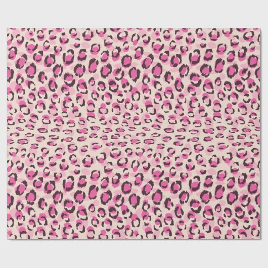 Modernes, schick rosa Geäthermuster-Monogramm Geschenkpapier (Flach)