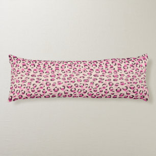 Modernes, schick rosa Geäthermuster-Monogramm Seitenschläferkissen