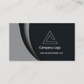 Modernes, schick schwarz und grau visitenkarte (Rückseite)