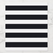 Modernes, schick schwarz-weiß gestreiftes Weinlabe Weinetikett (Einzelnes Label)