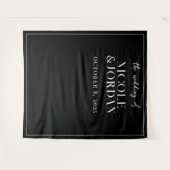 Modernes, schick-zauberhaftes Hochzeitszenario Wandteppich (Vorderseite (Horizontal))