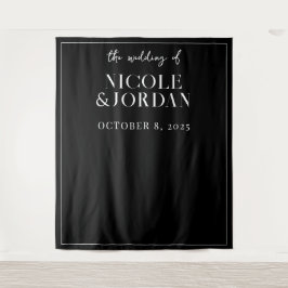 Modernes, schick-zauberhaftes Hochzeitszenario Wandteppich