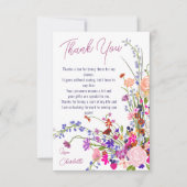 Modernes, schicke Brautparty für wild lebende Blum Dankeskarte (Vorderseite)