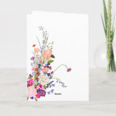 Modernes, schicke Brautparty für wild lebende Blum Dankeskarte (Rückseite)