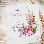 Modernes, schicke Brautparty für wild lebende Blum Serviette<br><div class="desc">Unsere schicke Boho Elegante moderne Sommer-Blume Illustration mit hübscher wilder Blume und Pinsel-Skript-Brautparty-Servietten mit einer modernen Kalligraphie Typografie mit rot,  lila,  rosa,  Terracotta Blume ist perfekt für Ihr Brautparty.</div>