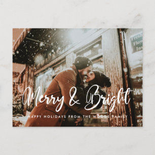 Modernes, schicke, fröhliches und helles Weihnacht Postkarte