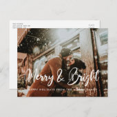 Modernes, schicke, fröhliches und helles Weihnacht Postkarte (Vorne/Hinten)