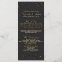 Modernes schicke Gold auf das Black Wedding Progra