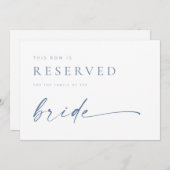 Modernes schicke Hochzeitszeichen für Sitzplätze | (Vorne/Hinten)