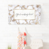 Modernes, schicke Muster aus weißem Goldfolie Banner (Insitu)