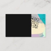modernes schicke, originelle abstrakte Kunstdesign Visitenkarte (Rückseite)