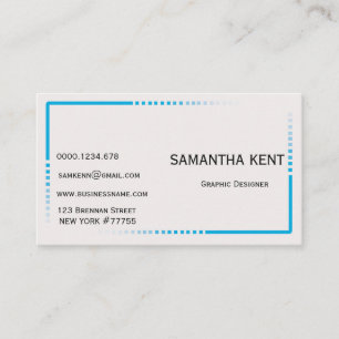 Modernes schickes Blaues und weiß Visitenkarte