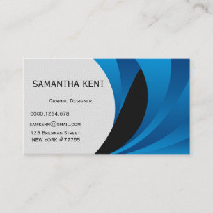 Modernes schickes Blaues und weiß Visitenkarte
