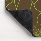 Modernes schickes BlumenMousepad - Grün und Brown Mousepad (Ecke)