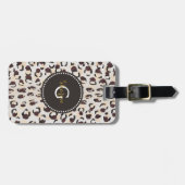 Modernes schickes braunes gepäckanhänger (Vorderseite horizontal)