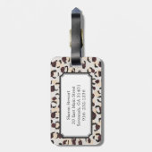 Modernes schickes braunes gepäckanhänger (Rückseite vertikal)