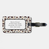 Modernes schickes braunes gepäckanhänger (Rückseite horizontal)