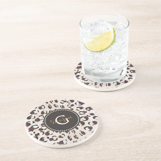 Modernes schickes braunes getränkeuntersetzer (Seite)