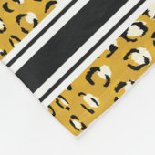 Modernes schickes GoldGeparddruck-Mustermonogramm Fleecedecke (Ecke)