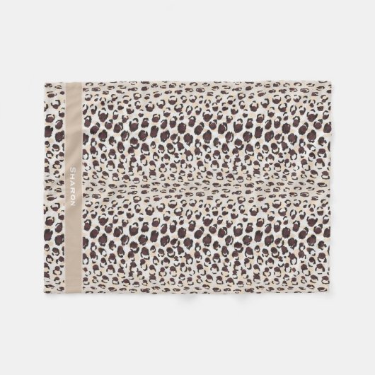 Modernes schickes neutrales braunes fleecedecke (Vorderseite (Horizontal))