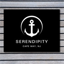 Modernes Schiff Nautical Anchor Schwarz Custom